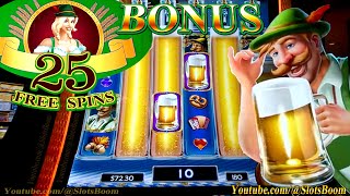 CASINO SLOTS 25 FREE SPINS on BIER OCTOBERFEST HAUS - 1c SG - BONUS!!! BIG MUGS!!