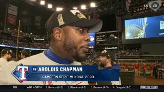 Aroldis Chapman destaca la temporada de los Rangers | Serie Mundial En FOX