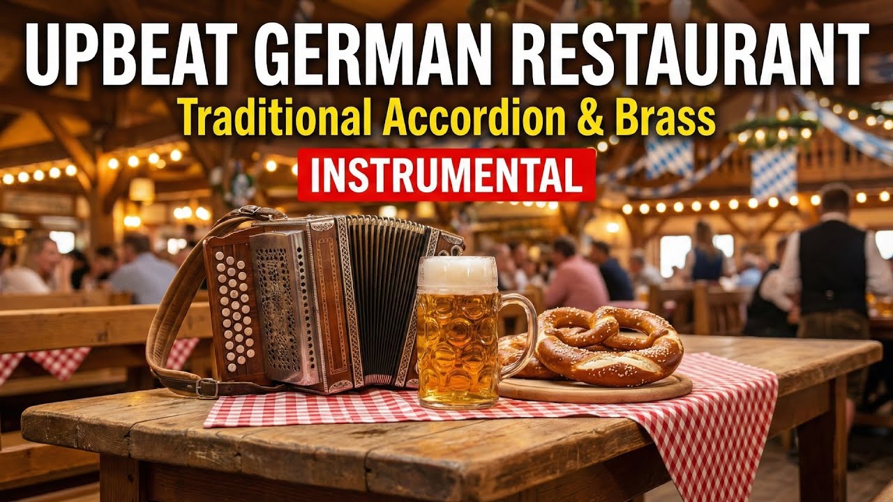 Upbeat German Restaurant Songs | 12 Hours Traditional Beer Hall Accordion & Brass Background Music