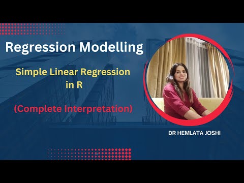 Simple Linear Regression with Interpretation using RStudio | Linear ...
