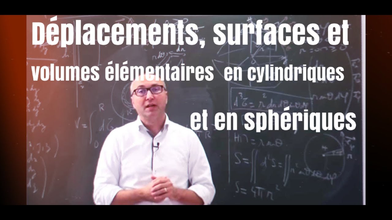 Déplacements, surfaces et volumes élémentaires en cylindriques et sphériques