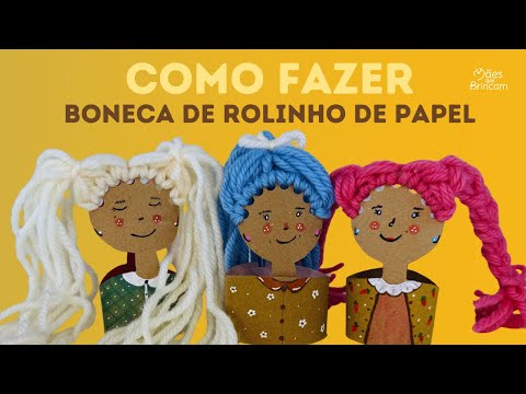 Como fazer Boneca de Rolinho de Papel em menos de 10 minutos 