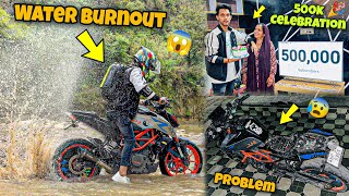 500k Celebration 🎉 River Burnout 😱 Bike Problem 💔 Mom very Happy 😊