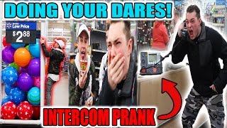 DOING YOUR DARES IN WALMART (INTERCOM SCREAM, EATING LIVE WORMS, AND MORE)
