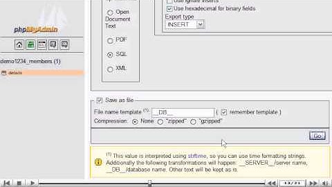 Exporting databases and tables with phpMyAdmin - phpMyAdmin  Tutorials