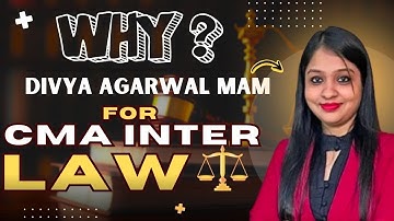 Why Choose❓Divya Agarwal Mam For CMA INTER LAW⚖️ | MEPL Classes