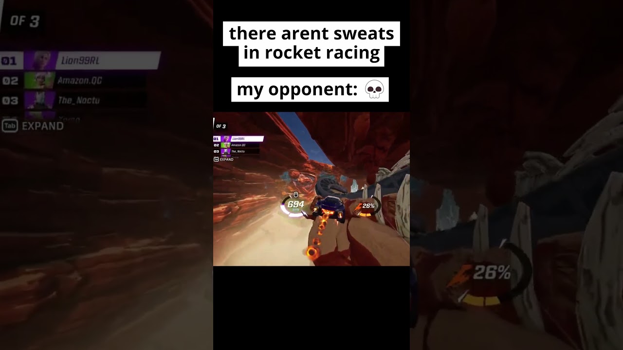 bro is unreal in fortnite rocket racing 💀 