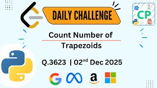 Cout Number of Trapezoids | Leetcode Daily Challenge | Learn DSA | Python Programming | Coders Point