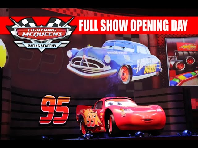 FULL OPENING DAY SHOW Lightning McQueen's Racing Academy - Disney's  Hollywood Studios 