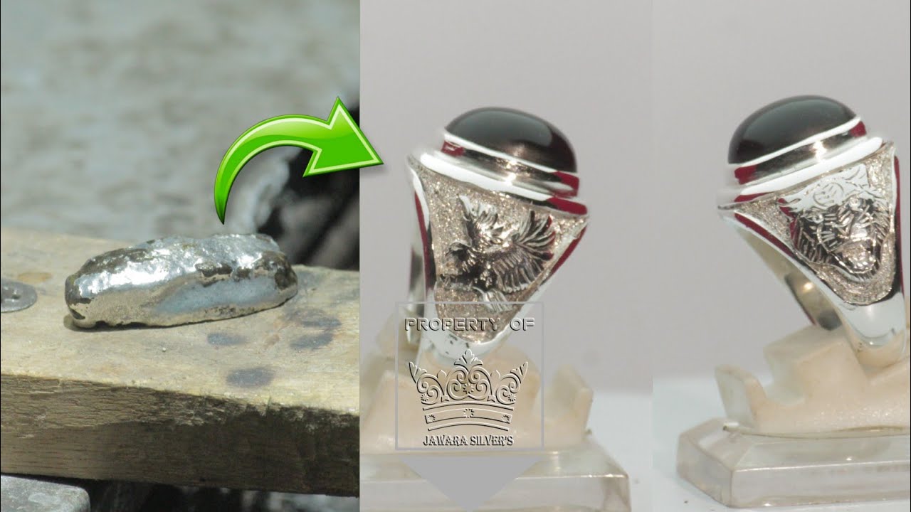 Making Silver Ring For Men's - Black Onix Stones