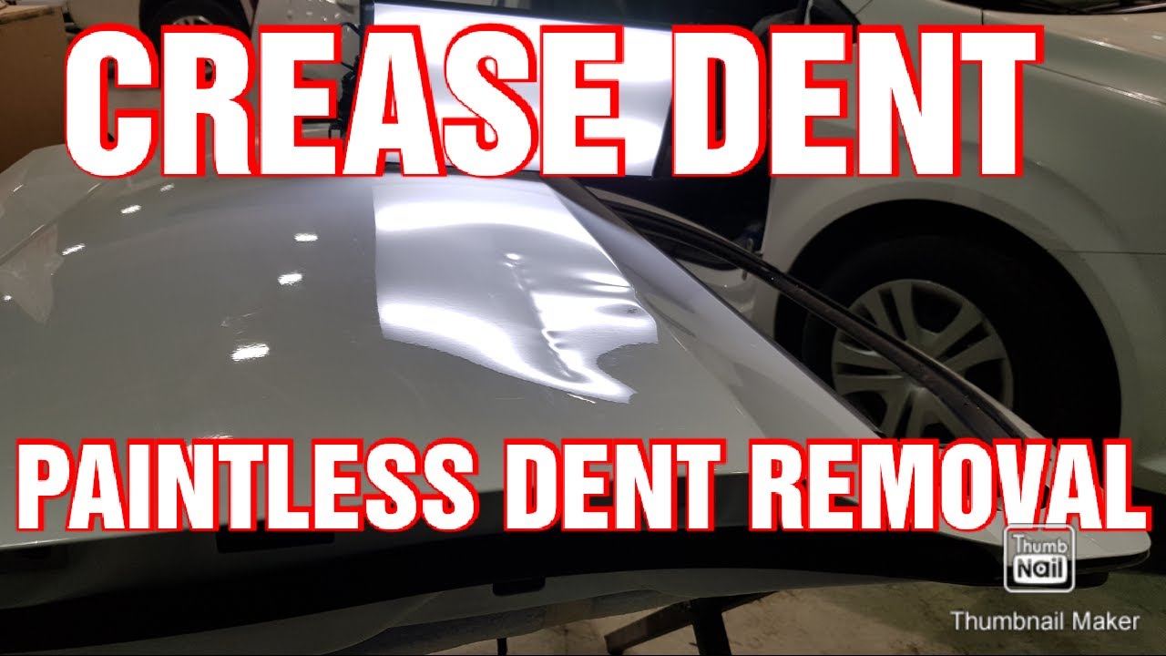 PAINTLESS DENT REPAIR// CREASE DENT YouTube