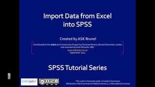 Import data from Excel into SPSS