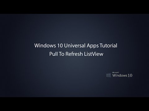 Windows 10 Universal Apps - New Pull To Refresh ListView
