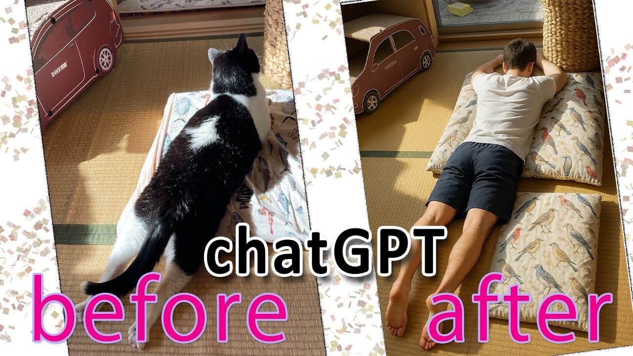 猫人間 chatGPT】写真のネコをAIで人間にしてみた - YouTube