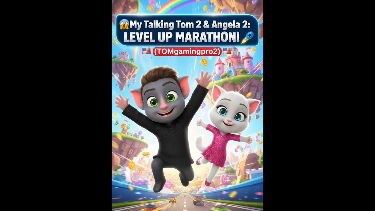 😱My Talking Tom 2 & Angela 2: LEVEL UP MARATHON! 🚀 (TOMgamingpro2)🇺🇸🇦🇺