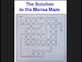 The Solution To The Mensa Maze The Solution To The Mensa Maze