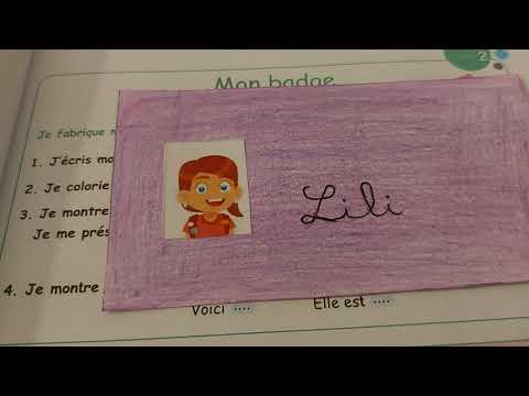 كتاب الفرنسية 3 ابتدائي صفحة 25 Livre Français 3AP Page 25 Mon Badge