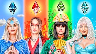 Four Elements Makeover! Fire Girl, Water Boy, Air Girl and Earth Girl!