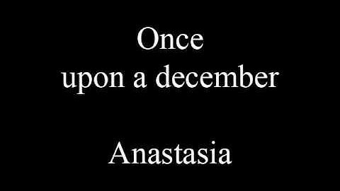 Once upon a december - lyrics