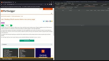 Stealing OAuth access tokens via a proxy page-Web Security Academy