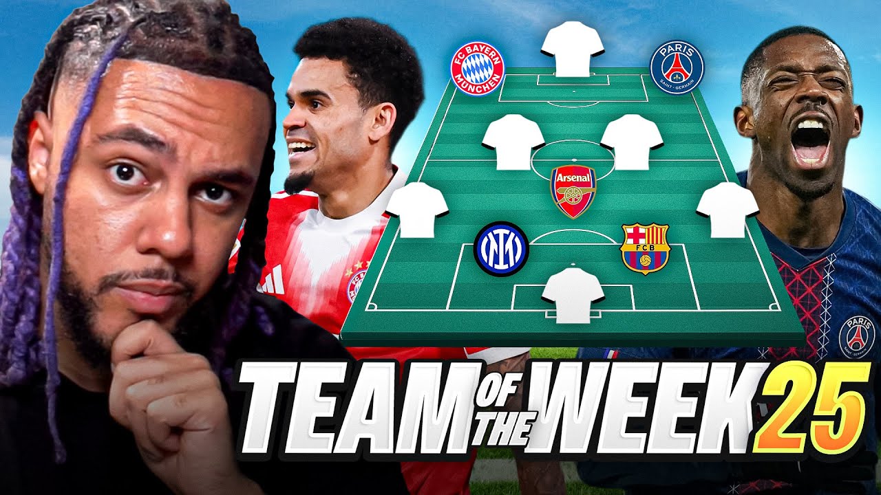 World Team of the Week 25! 🌍 ft. Dembele + Luis Diaz! 🔥