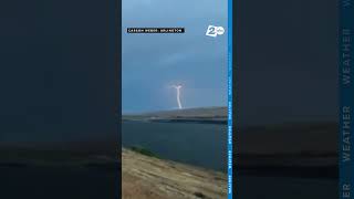 Caught on Camera: Lightning moves into the Columbia Basin near Arlington, Oregon