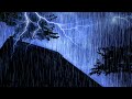 Insomnia Relief in 3 Minutes with Powerful Rainstorm and Heavy Thunder Sounds on a Tin Roof at Night