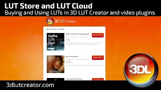 LUT Store, buying and using LUTs in 3D LUT Creator and videoplugins