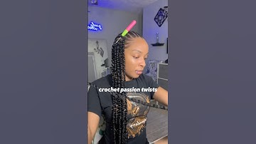 Easy Way To Install Passion Twists Using Crochet!💫#shorts #twist #hairstyles #braids #tutorial #fyp