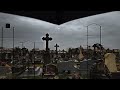 Walking in the Rain Through Cemetery on a Fall Day Bordeaux 4k France / Rain walk asmr