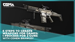 6 Steps to Create Weapons for Games: 1 Process for 2 Guns | Cohen Brawley