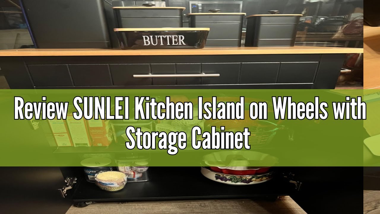 Review SUNLEI Kitchen Island on Wheels with Storage Cabinet & Drawer, 26" Width Rolling Kitchen Tabl