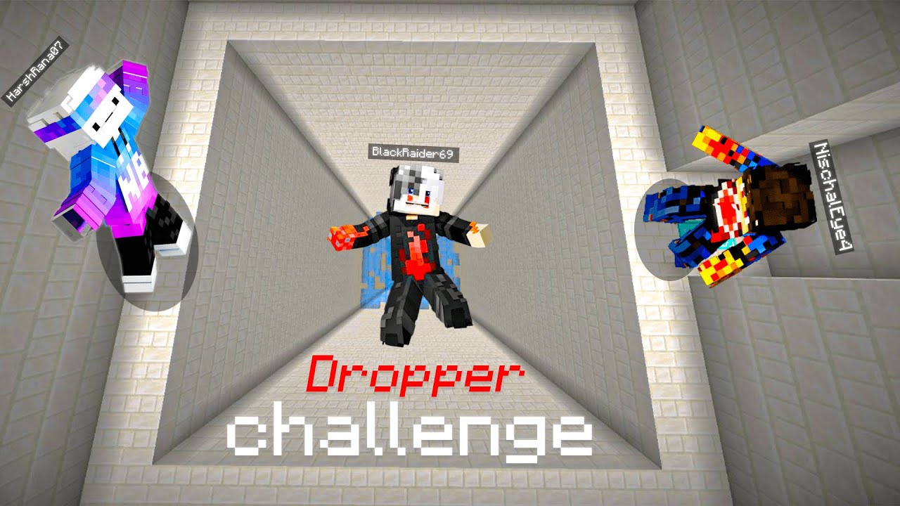 This Dropper Map Broke Us 💀 | Try Not to Fall Challenge! #minecraft # ...