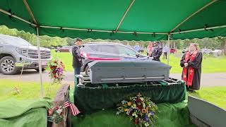 Dad's graveside service with flag presentation