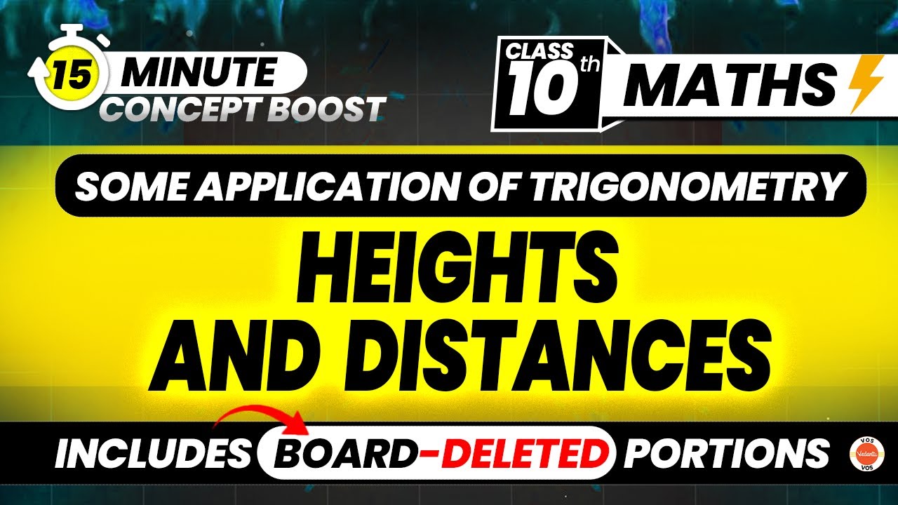 Heights and Distances | Some application of trigonometry | Grade 10 ...