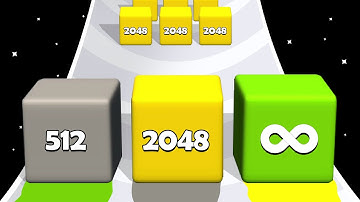 2048 RUN: Level Up Cube Run Infinity (Math Games, All Levels)