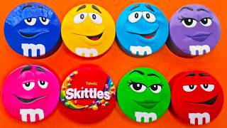 Satisfying Video ASMR Unboxing Skittles With Tropical Candy and Dark Chocolate M&M's from Boxes