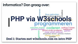 Part 1: Getting started with PHP via W3schools