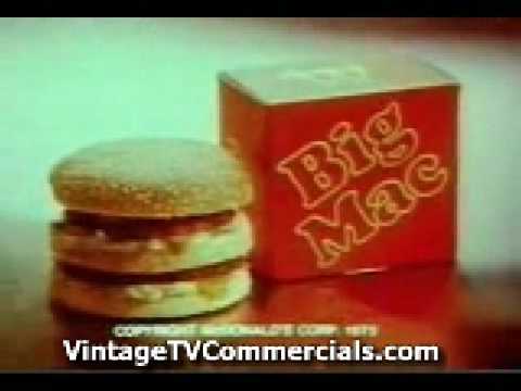 1975 McDonalds Commercial Two All Beef Patties Special Sauce Lettuce....