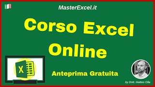 Corso Excel Online (Gratis): Lezioni in Anteprima Gratuita | MasterExcel.it