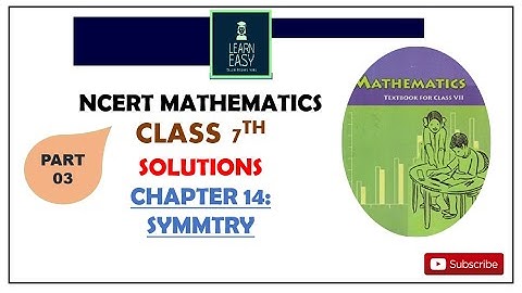 Chapter 14: Symmetry |Ex 14.3|Class 7th |Maths Ncert Solutions | CBSE Based learning