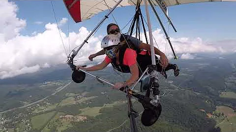 Debra Kaiser Tandem Hang Gliding at Lookout Mounta...