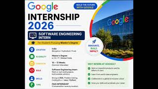 Google summer internship 2026