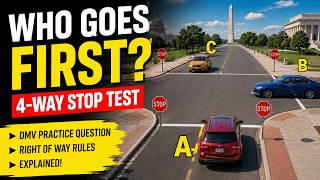 Who Goes First at a 4-Way Stop DMV Right-of-Way Question