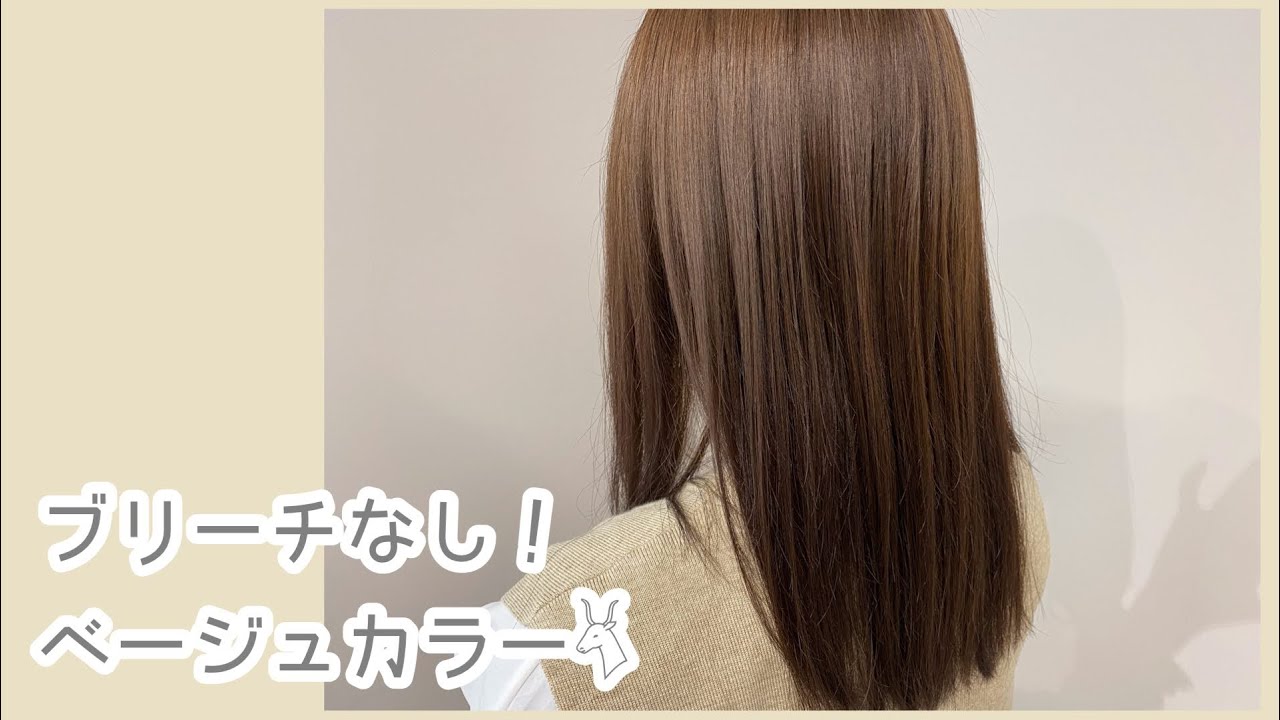 ヘアカラー編 ブリーチなし 定番ベージュカラー Youtube