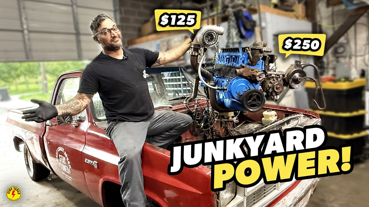DIRT CHEAP Turbo Power! $250 Junkyard Engine and $125 Turbo DOUBLED The Power of my Square Body C10