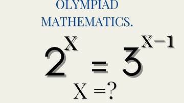 Solving Olympiad Exponential Equation | Solve 2^x=3^x–1 | Algebra | Olympiad mathematics.