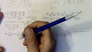 Math 21 Solving Rational Equations Ex9 - Ex10