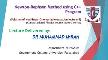 Newton Raphson Method using C++ Program | Computational Physics | Numerical Analysis |