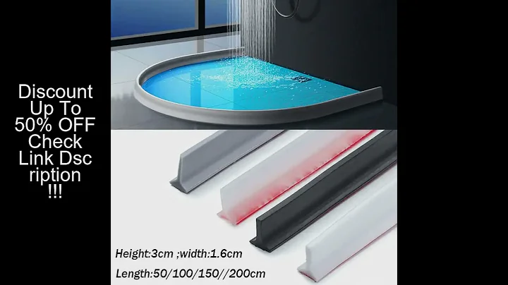 Silicone Water Stopper Self-Adhesive Bendable Flexible Water Retaining Strip Bathroom Door Dry Wet S